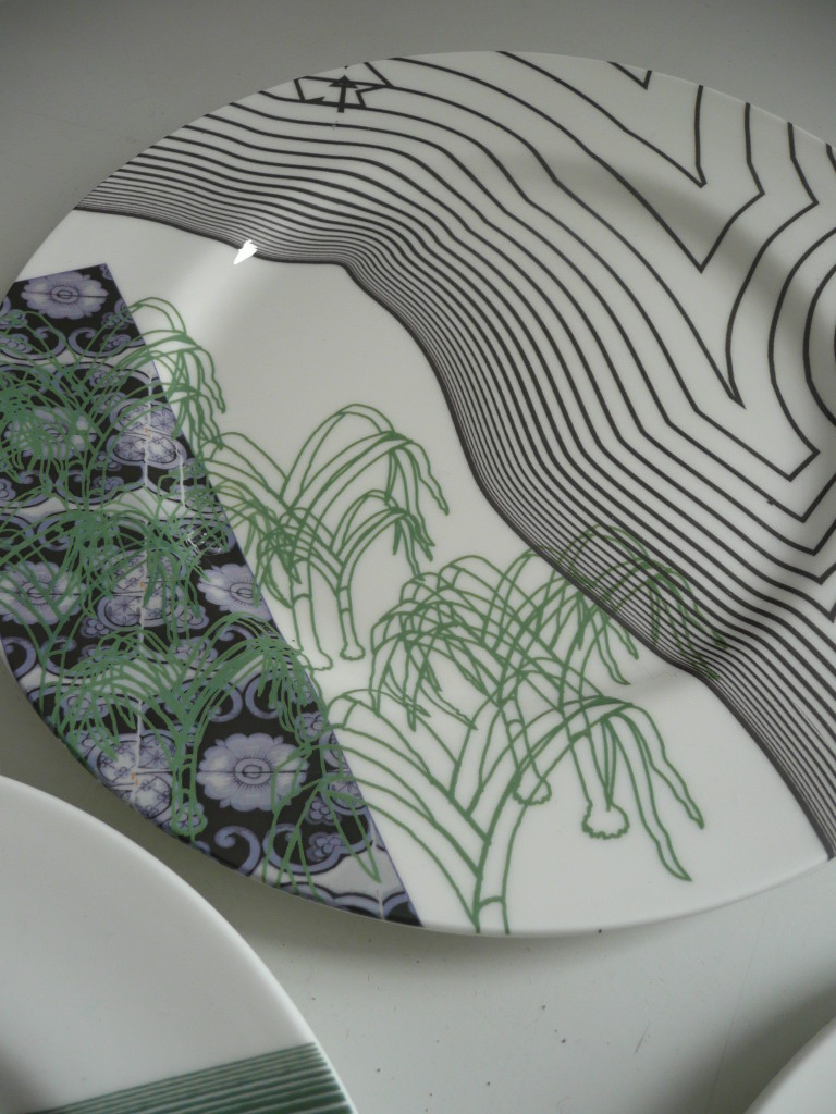 One of 788 Bone China plates produced for the installation.