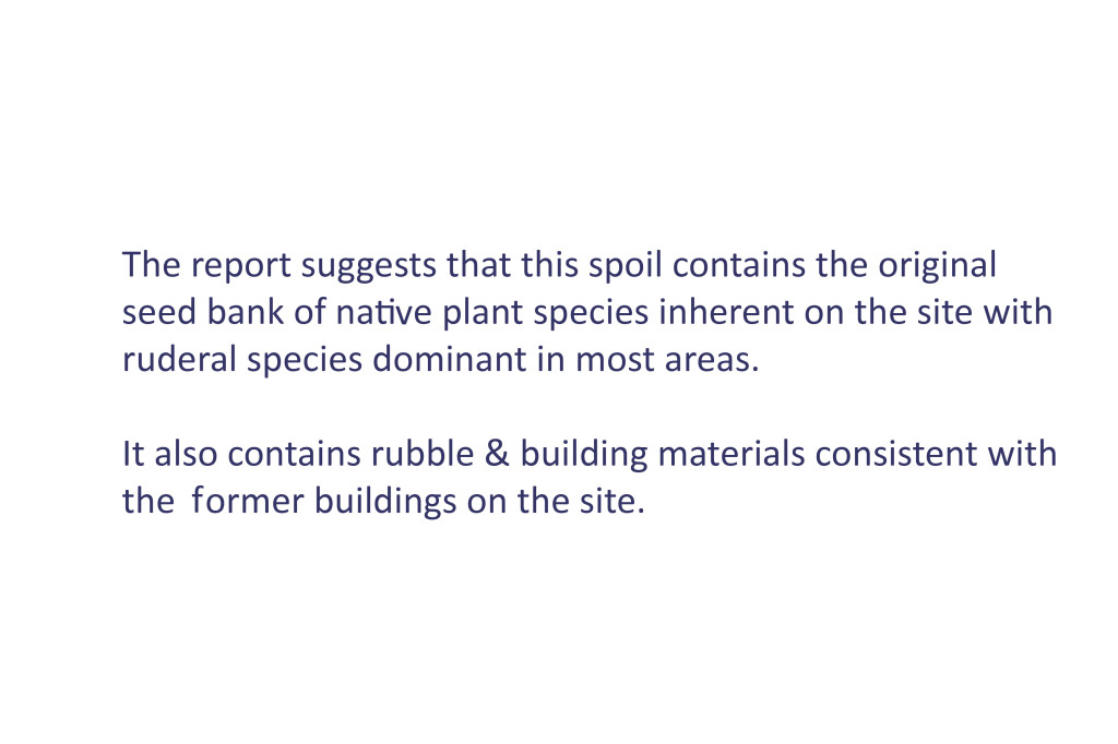 Text from the Ecological Assessment of the site carried out by Capita Symonds for Kier Build in 2011