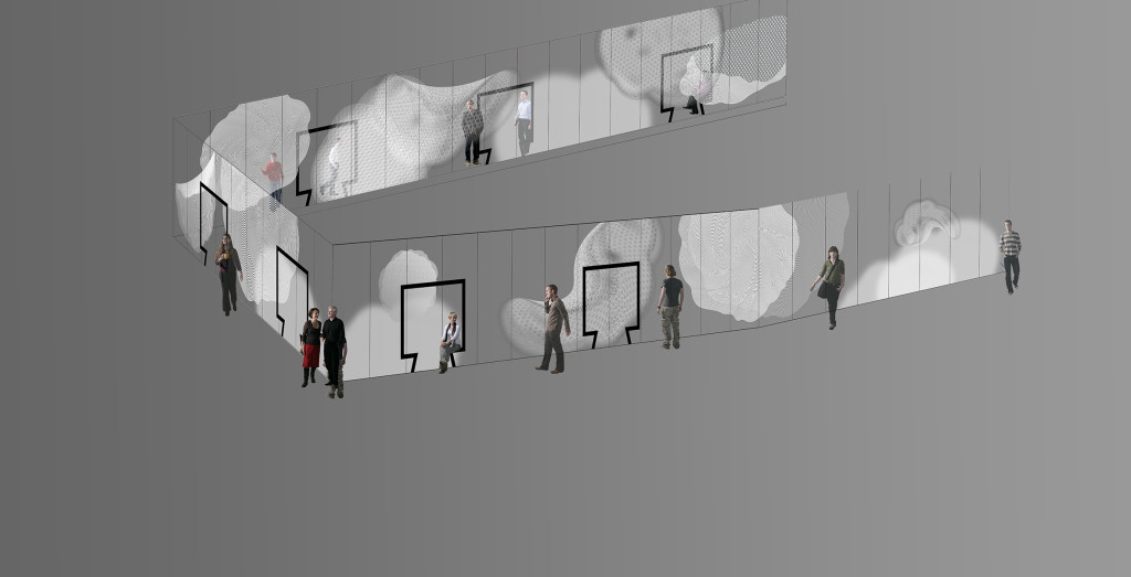Artwork draft for the Level 2 atrium screen. 