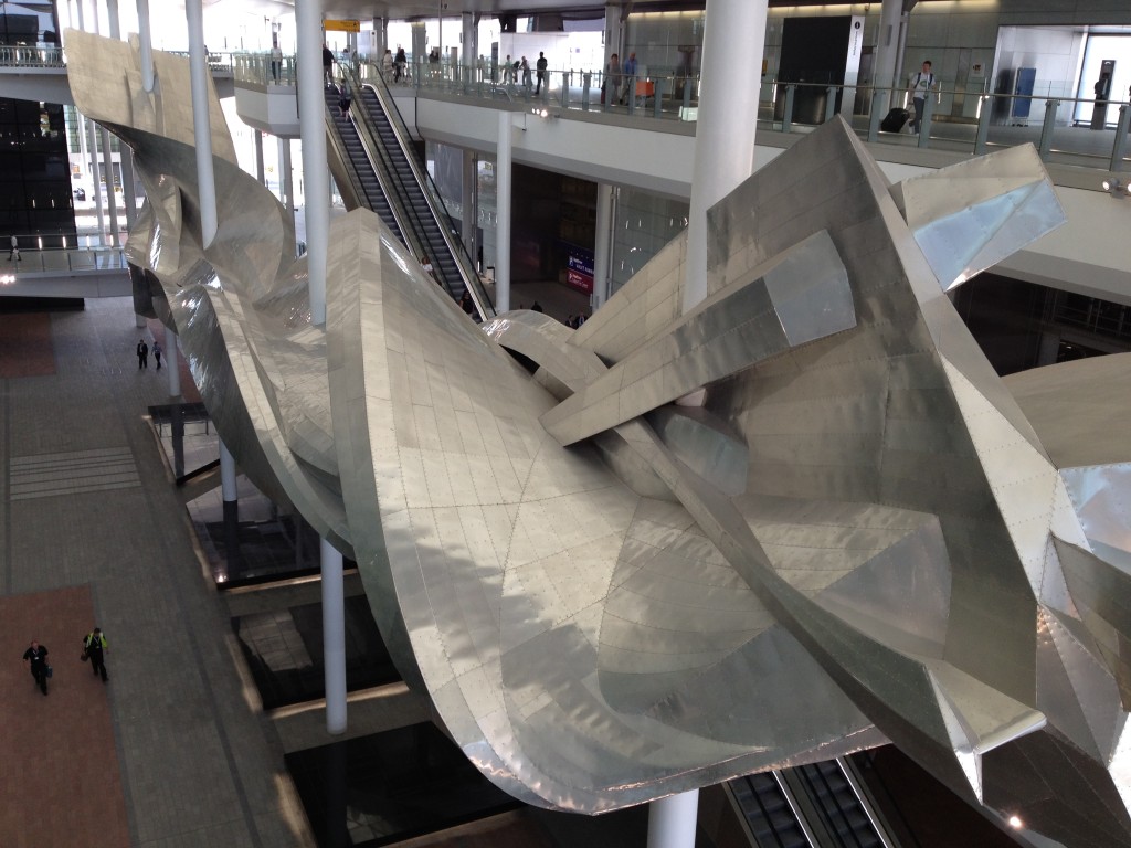 Richard Wilson sculpture at Heathrow Terminal 2.