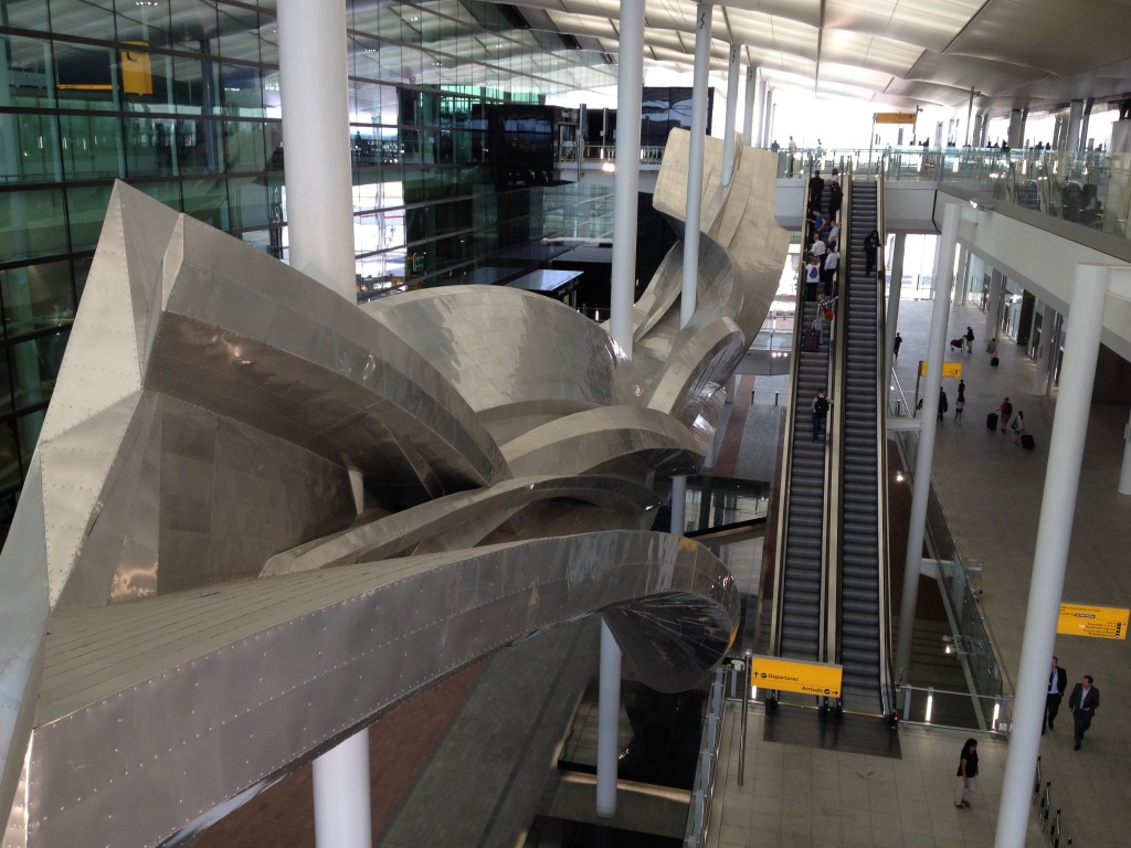 Richard Wilson Sculpture at Heathrow Terminal 2. 