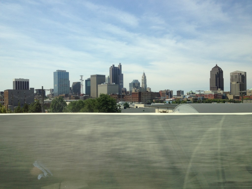 Bypassing Columbus, Ohio, travelling north...