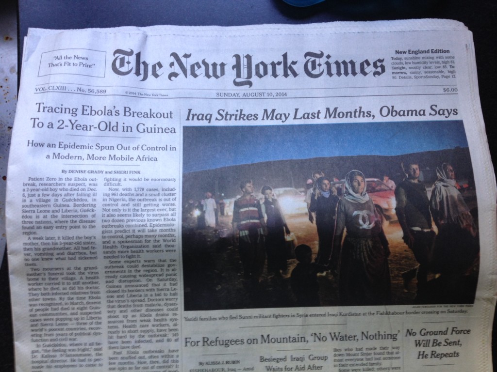 New York Times, Sunday 