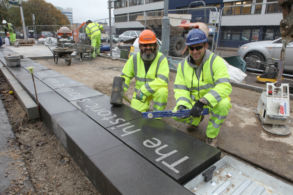 These were the brilliant guys on the ground who installed the Canal Shore works - Martin Miller & Jay Geary of Balfour Beatty. Image: Wilson Massie