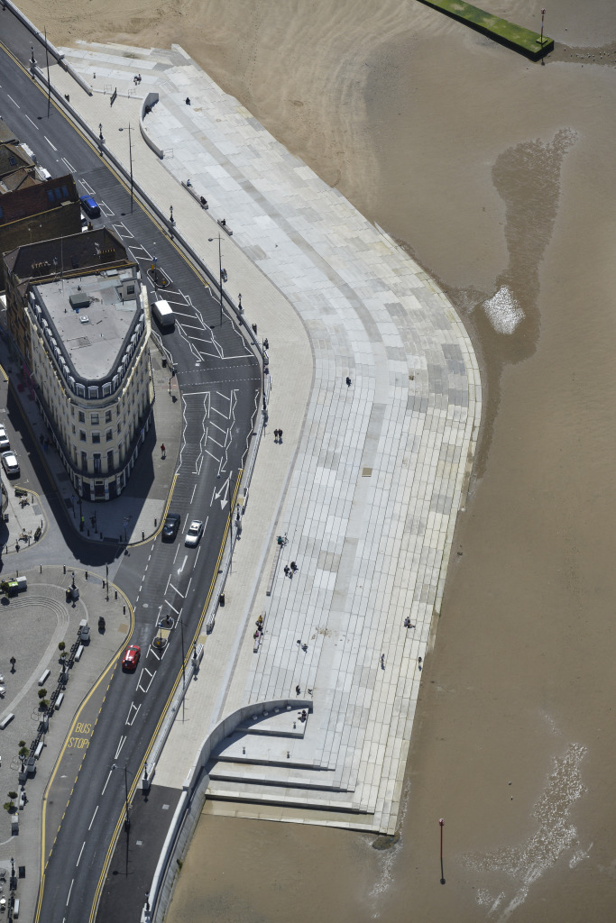 The Margate Flood and Coast Protection Scheme. Aka the ‘Margate Steps’. Image: J Breheny Contractors Ltd