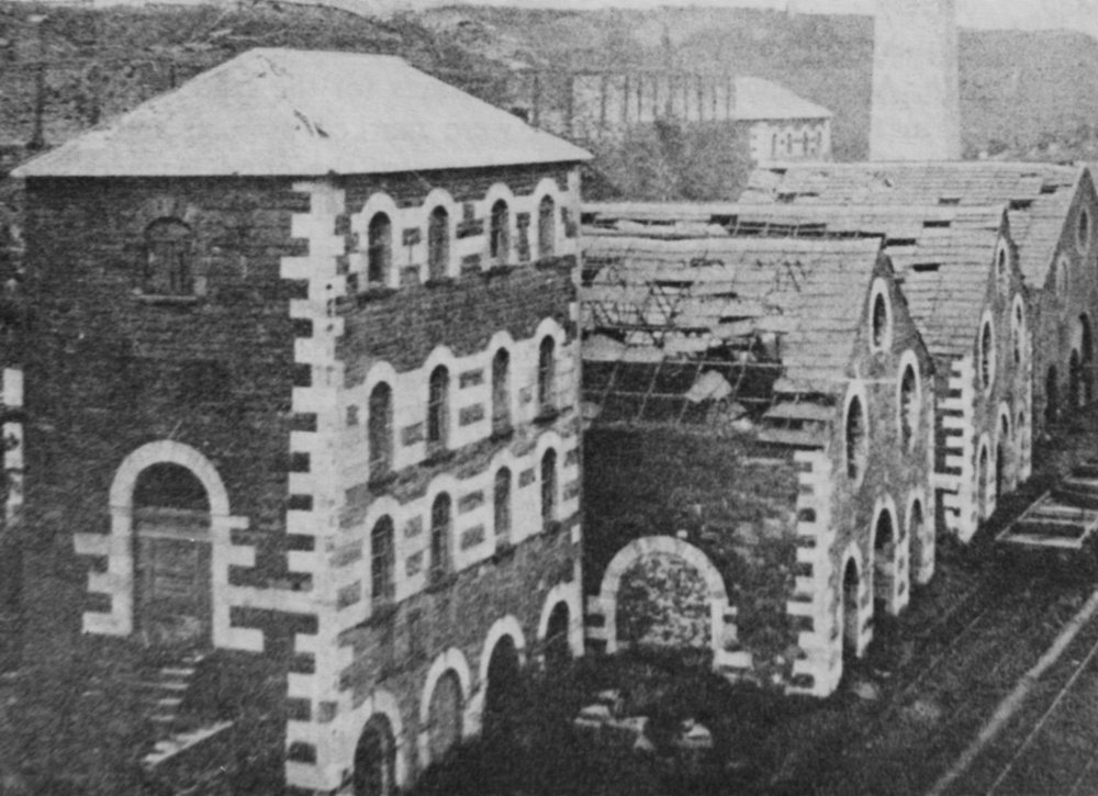 The ruins of Ynysfach Iron Works prior to demolition.  http://www.alangeorge.co.uk/