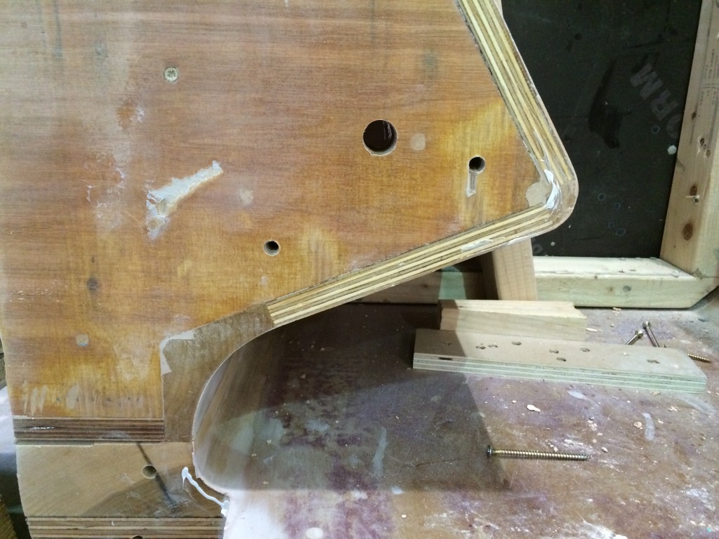 Bespoke timber mould for the Type C bench fabricated by CCP Ltd. Image: Christopher Tipping