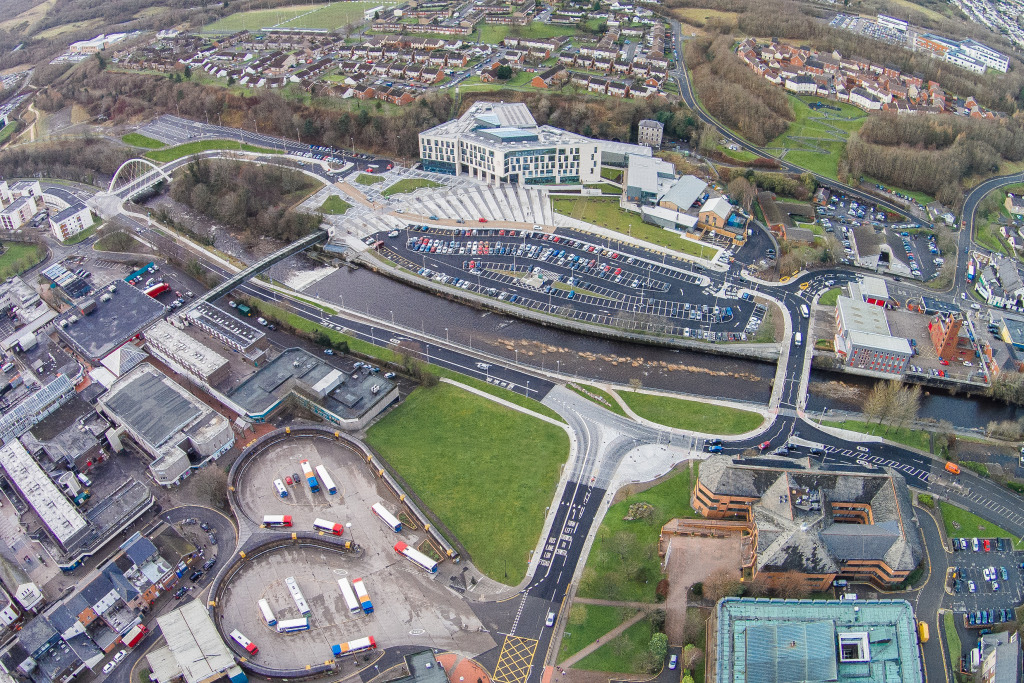 Top Centre - The College at Merthyr Tydfil, the heart of the new Learning Quarter. Image: MLA Photography 