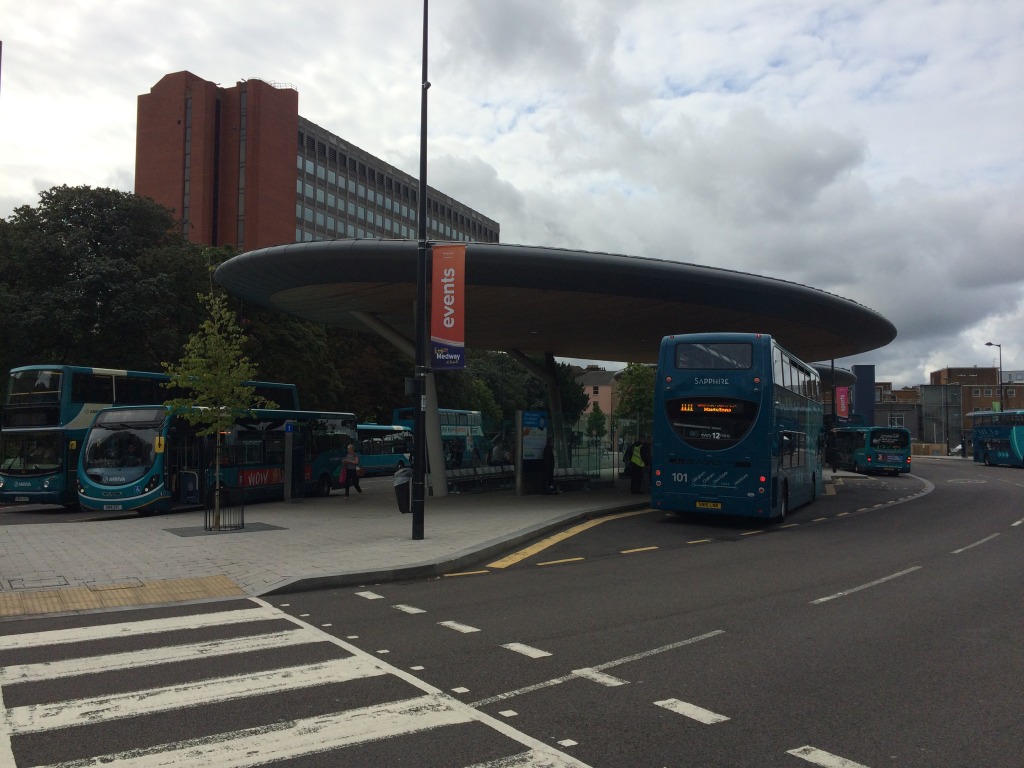 The new Bus Station looking towards Mountbatten House. Image:Christopher Tipping