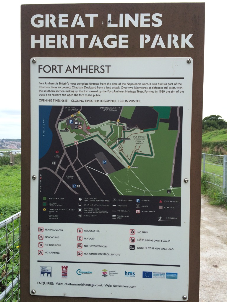 Fort Amherst Signage, Chatham. Image:Christopher Tipping
