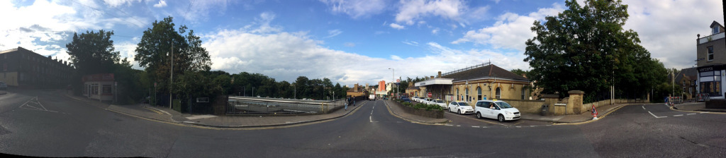 A wide panoramic shot of Chatham Railway Station and Railway Street from Ordnance Terrace. Image:Christopher Tipping
