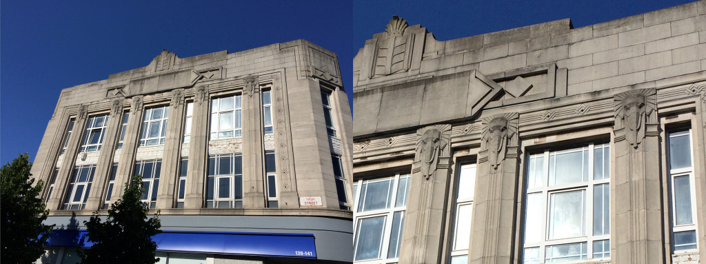 The Halifax building at the junction of High Street, Chatham and Military Road has elephants carved on its facade. Have you seen them? Image:Christopher Tipping