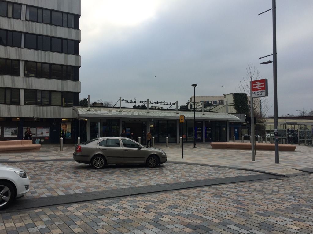 The Station approach from another angle - albeit a very dull day. Not exactly shouting its presence. Southampton Station Quarter North Project. Image: Project Artist Christopher Tipping