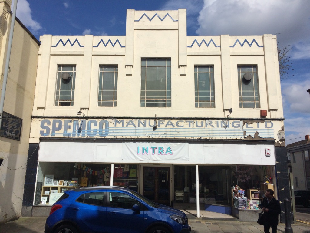 Xtina Lamb runs Medway Fine Printmakers from this building at  Chatham Intra on Chatham High Street. Image: Christopher Tipping