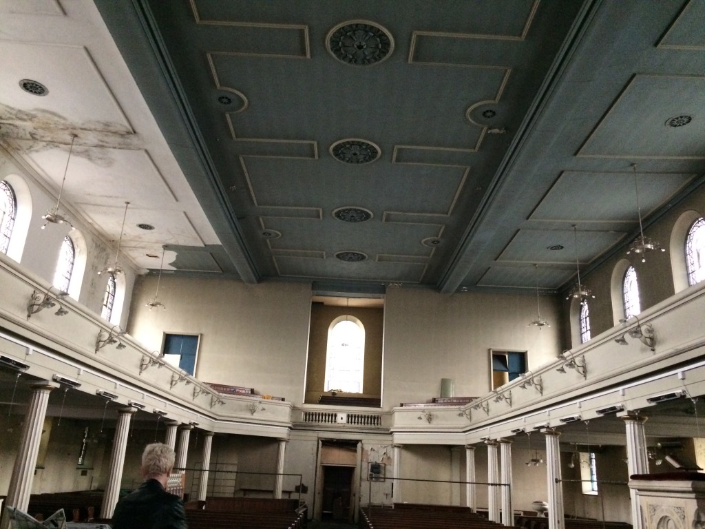 Interior of St John's Church, Railway Street, Chatham. Image: Christopher Tipping by permission Diocese of Rochester. 